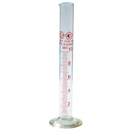 Цилиндр мерный 1-25-2, с носиком, на стеклянном основании